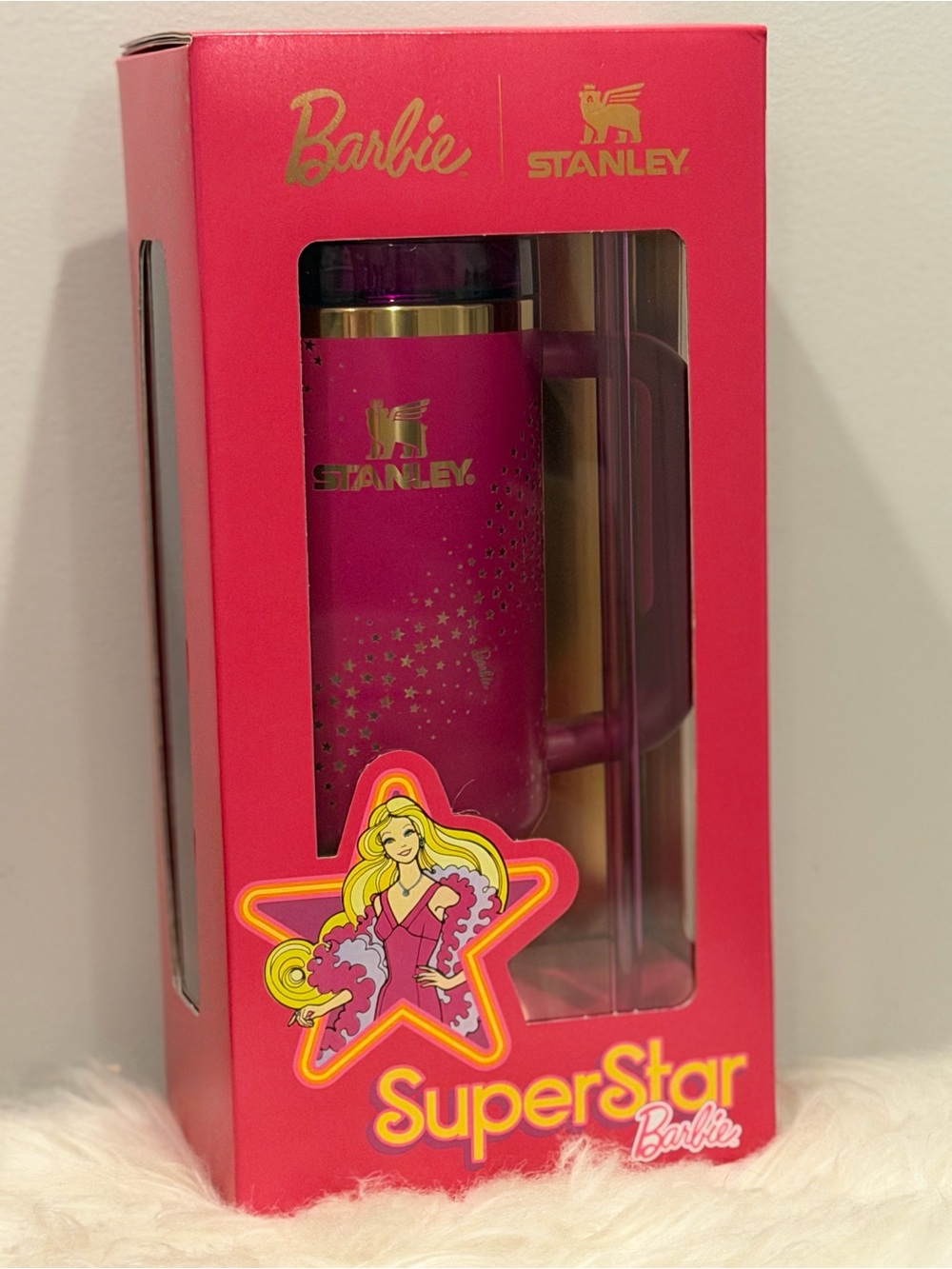 Stanley x Barbie 'Superstar' Flowstate Quencher 40oz
